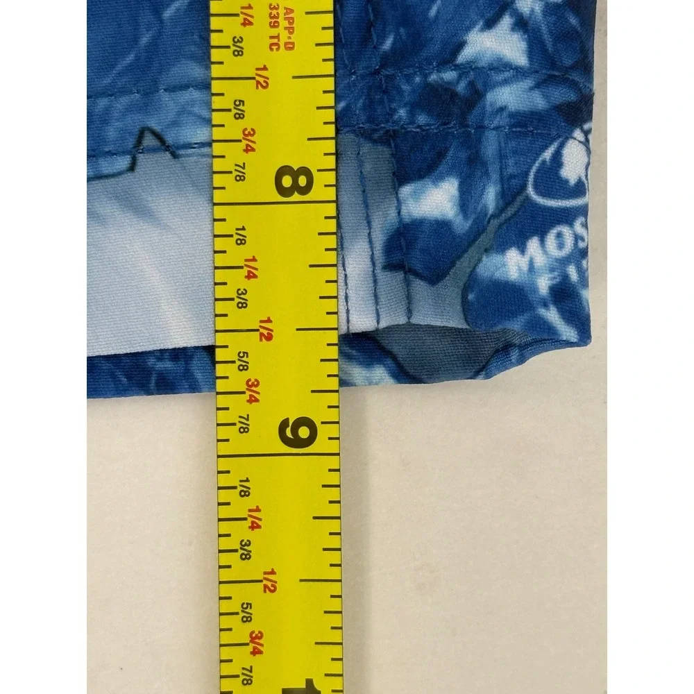 Huk Pursuit Mossy‎ Oak Fracture Boardshorts Mens Blue Fishing Shorts Sz 30
